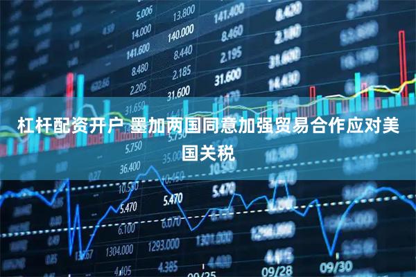 杠杆配资开户 墨加两国同意加强贸易合作应对美国关税